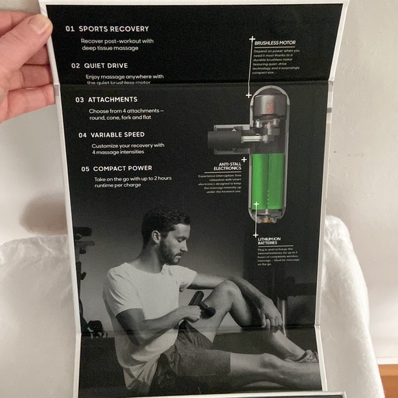 Sharper Image Powerboost Move Portable Percussion Massager - Picture 4 of 5